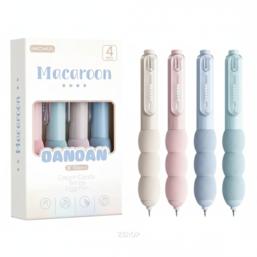 제롭 마카롱 오래 써도 손이 편한 번지지 않는 퀵드라이 예쁜 중성 젤펜 0.5mm 4종 세트 9,800원