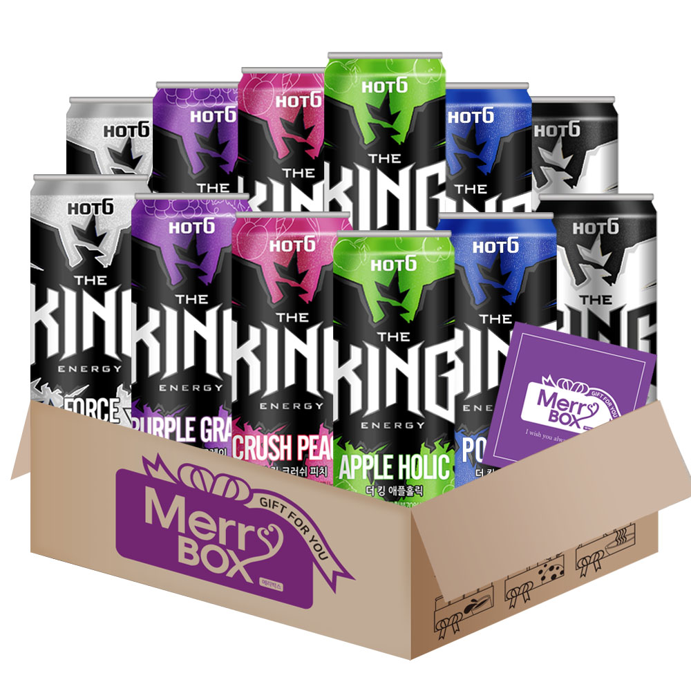 핫식스더킹 에너지드링크 세트 3호 12개 (포스2+파워2+퍼플2+피치2+애플2+제로2)+메세지카드, 355ml 19,400원