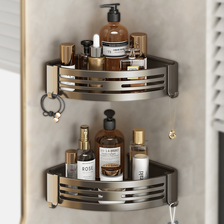 블루홀스 알루미늄 무타공 욕실 코너 선반 2P 16,800원