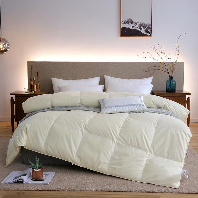 봄여름 차렵이불 사계절 고급 호텔 거위털이불 폭신한 구스다운 프리미엄 구스이불 3000g, 흰색 50,550원