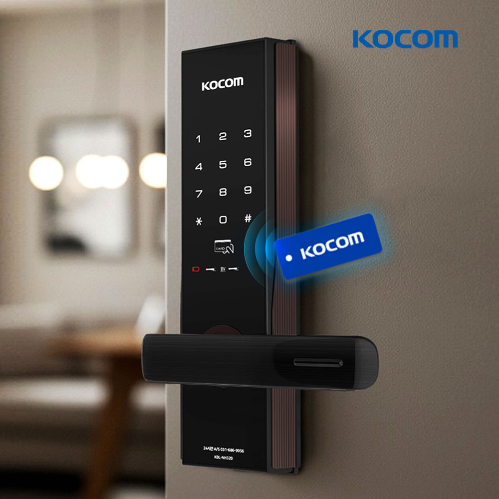코콤 무타공 실속형 주키형  스마트 이중잠금 현관문 도어락 KDL-NH360 번호 카드키 67,000원
