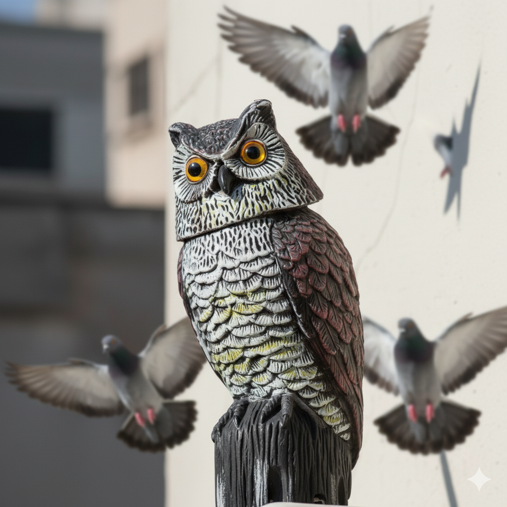 비둘기퇴치 회전형 부엉이모형, 1개 14,000원