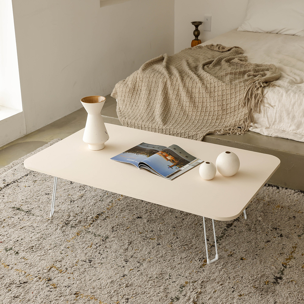 레몬트리 국내제조 E0등급 LPM 12072 심플 라운드 접이식 거실 테이블 47,500원