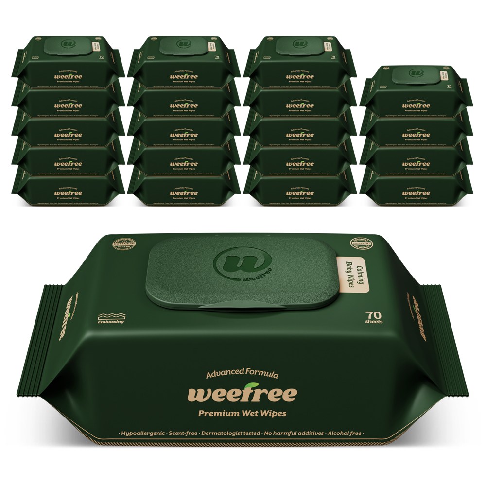 위프리 카밍 그린 엠보싱 아기물티슈, 20개, 70매, 75g 31,800원