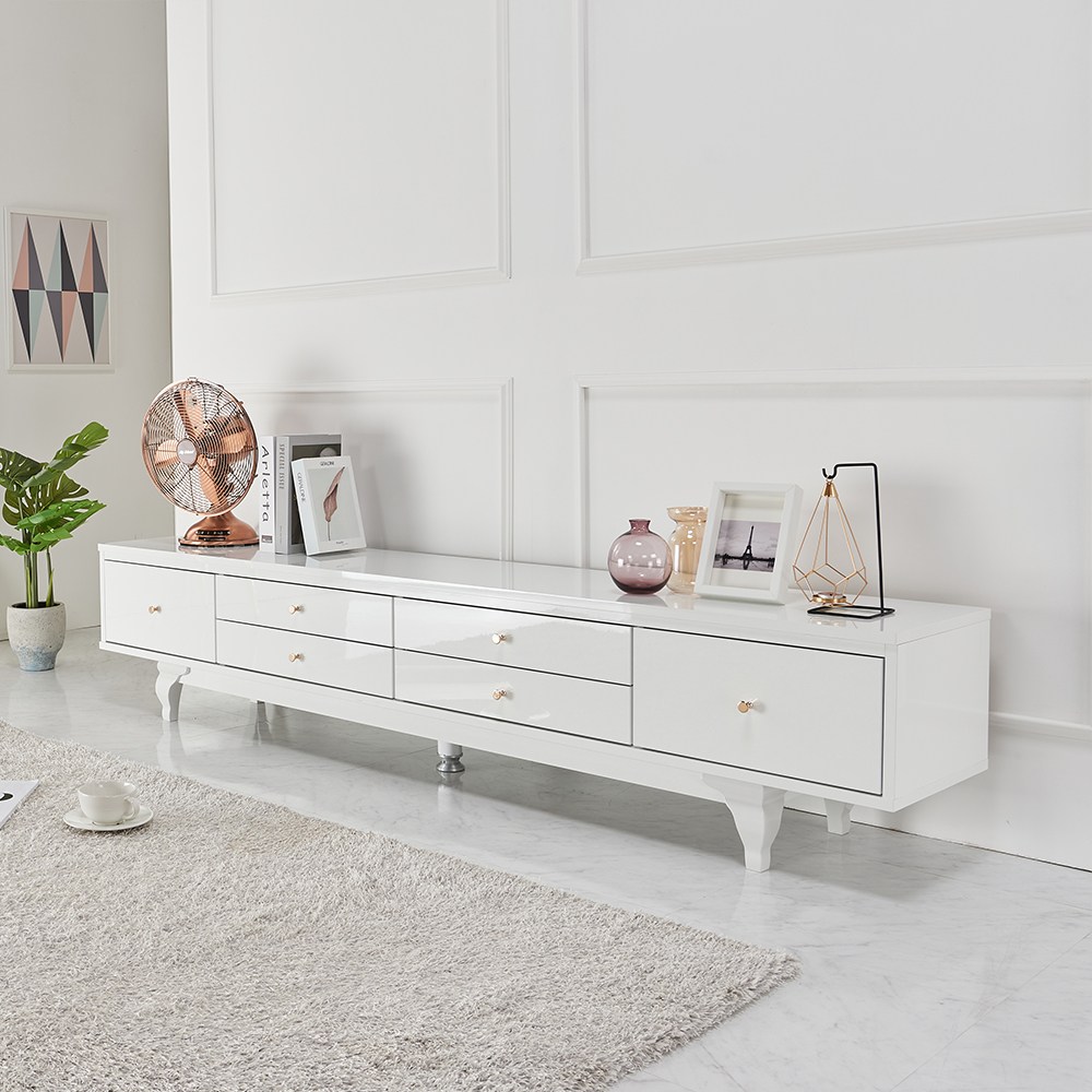 편안한가구 이시드 2000 거실장 티비다이, 화이트 255,900원