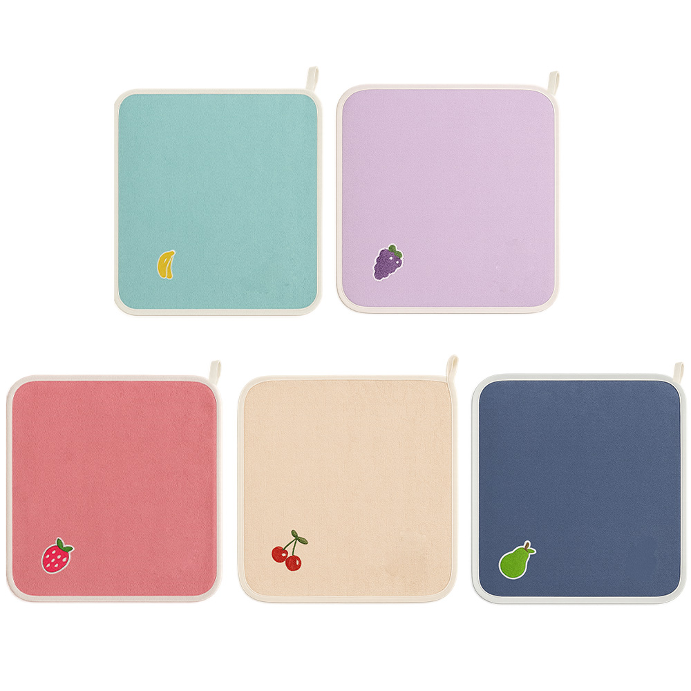 투데이리빙 5장 세트 프리미엄 과일 자수 고리 핸드 타월 주방 화장실 고리형 타올 예쁜 걸이 미니 수건 극세사 캐릭터 손수건 8,800원