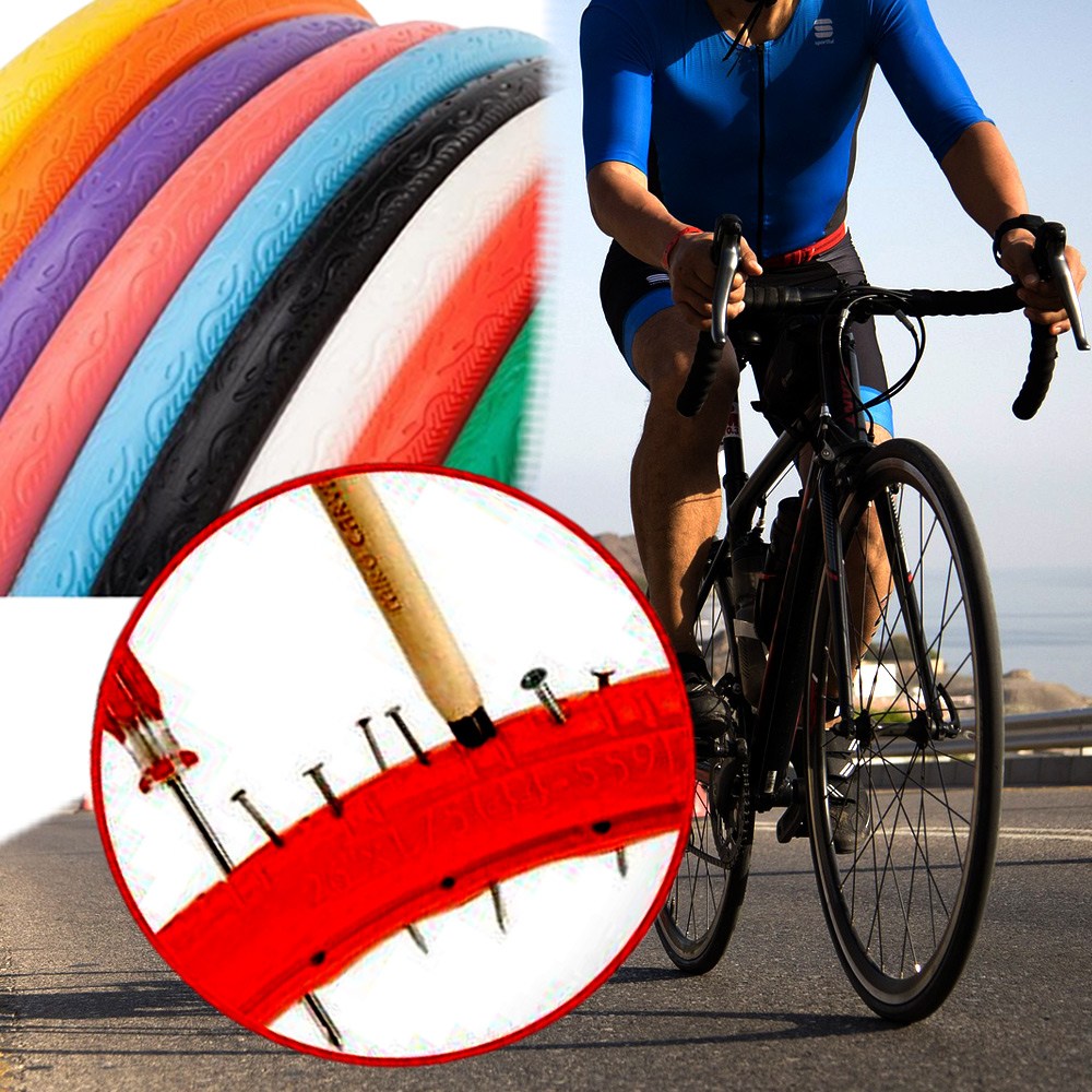 펑크 안나는 에어리스 로드 자전거 솔리드 타이어 칼라풀 튜브리스 펑크방지 700x 23C 18,020원