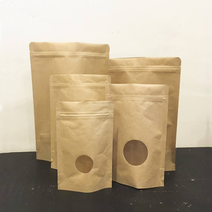 원형창 크라프트 지퍼스탠드봉투(5종), 1개 29,000원