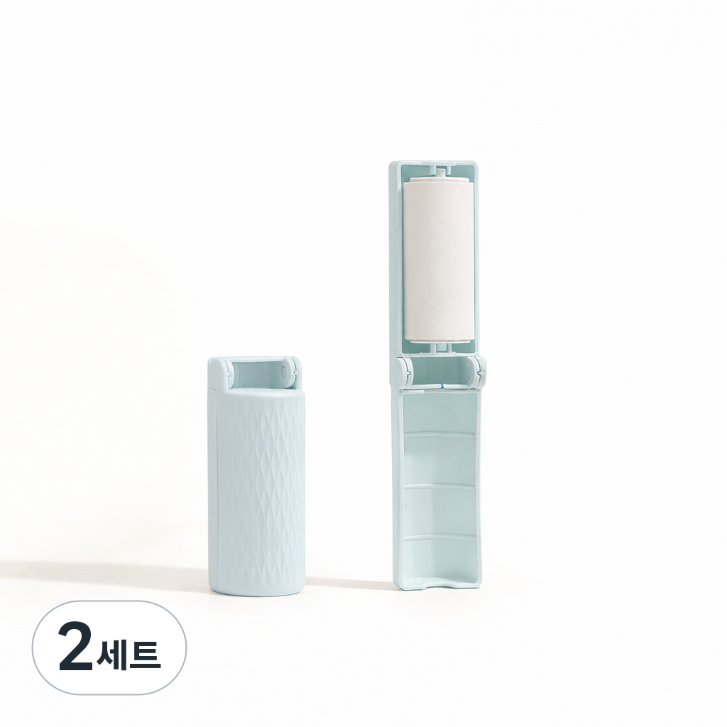 휴대용 접이식 미니 털제거기 (의류/애완동물 털 먼지 청소) 롤러 타입 + 리필 2개 추가 증정, 2세트 22,150원