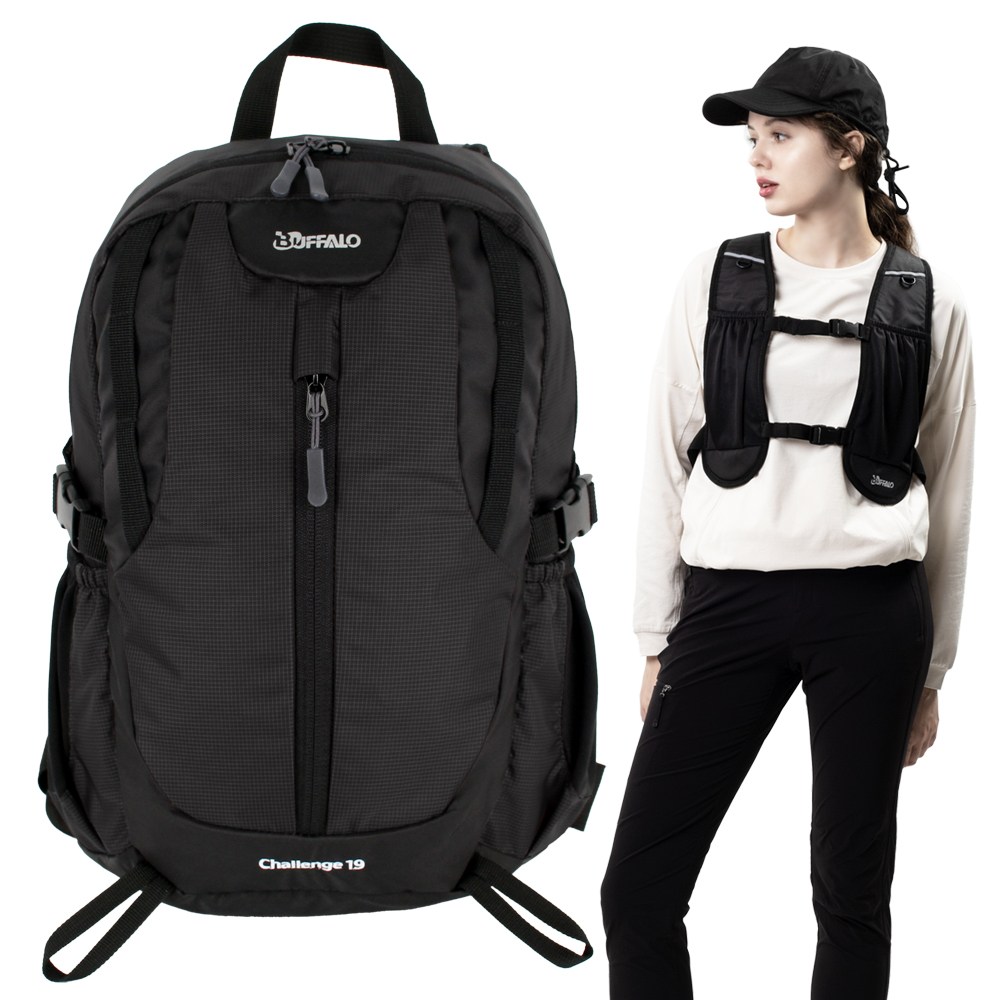 버팔로 챌린지배낭 23L 등산가방 조끼형 배낭 포켓 파우치 세트, 블랙 46,900원