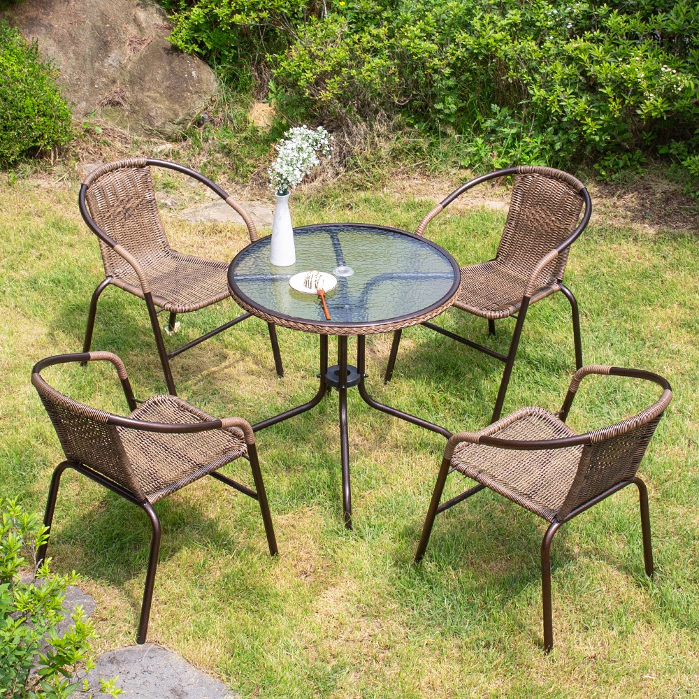 4인 야외테이블세트(유로강화테이블1개+유로39번4개) 정원 카페 커피숍 4인 야외 세트, 710원형+39번의자4개, 1, 현재가 156,900원