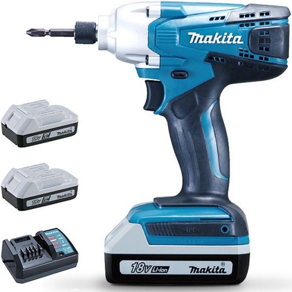 마끼다 DIY 18V 무선 충전 임팩트 드라이버 + 1.5Ah 배터리 2p + 충전기 세트 TD127DWE 209,200원