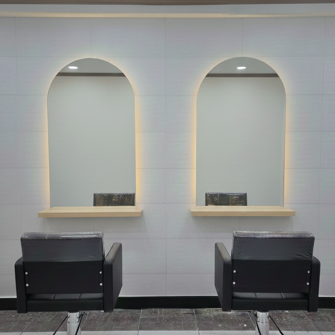 국내생산 아치형 터치스위치 LED3색 600X1200 조명거울 미용실 경대 헤어샵, 600X1200 170,320원