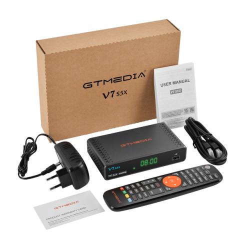 셋톱박스 GTMEDIA DVB-S2 위성 리시버 박스, USB 와이파이 디지털 수신기 지지대, 온라인 영화, AVS +,CCAM, ACM, VCM,M3U, 1080P V7S5X 52,140원