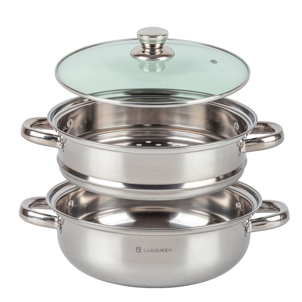 렉스퀸 모어 2단 찜기 스텐 인덕션 사용가능 냄비, 28cm 19,000원