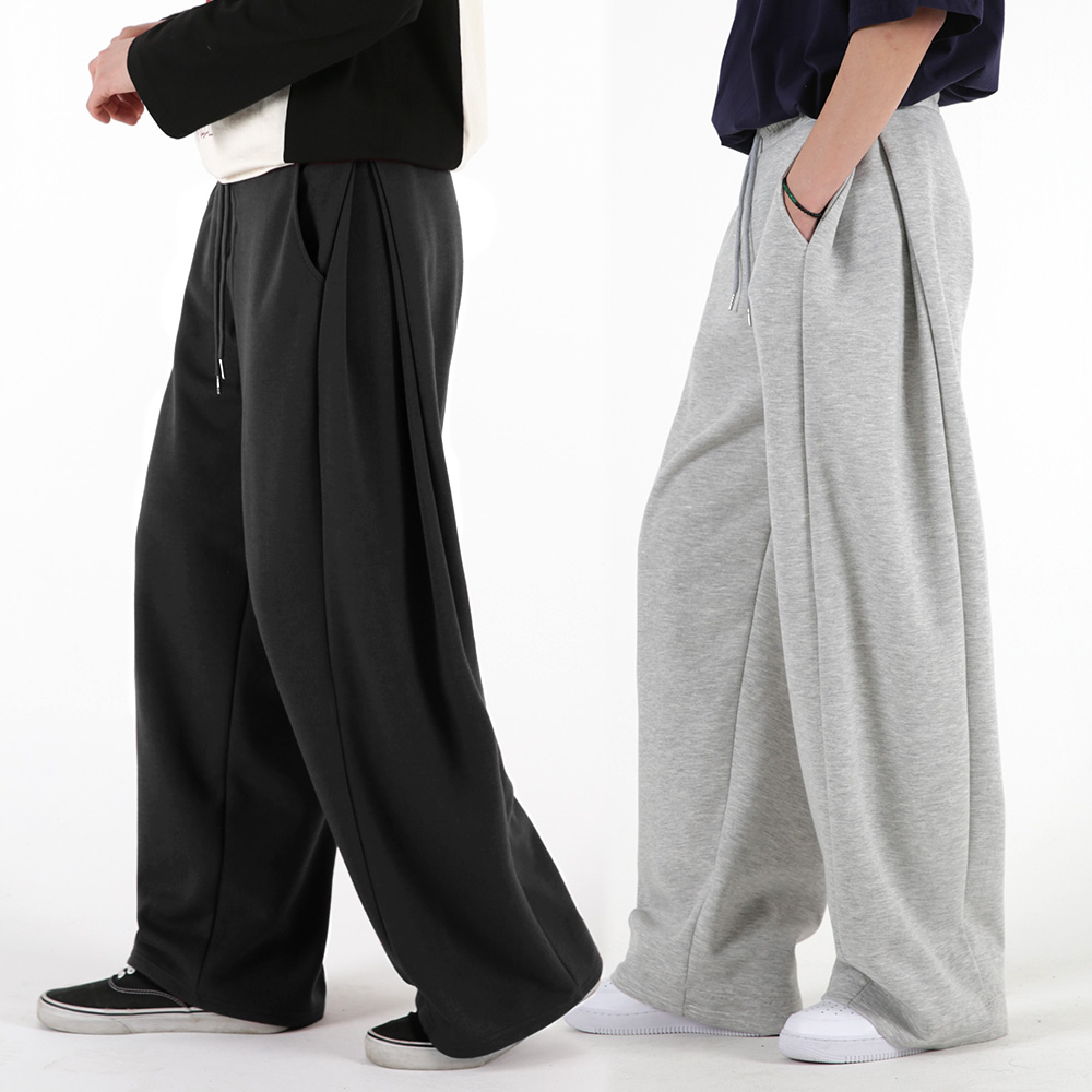 오버나인 남자 남성 트레이닝 숏 롱 기장 선택 핀턱 추리닝 벌룬 와이드 바지 팬츠 W53 18,900원