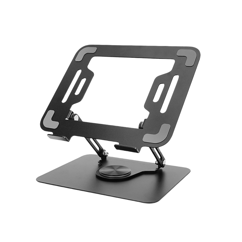 MOKIN 알루미늄 노트북 거치대 높이조절 책 독서 받침대 접이식 미끄럼방지 360도 회전, 블랙, 1개 15,000원