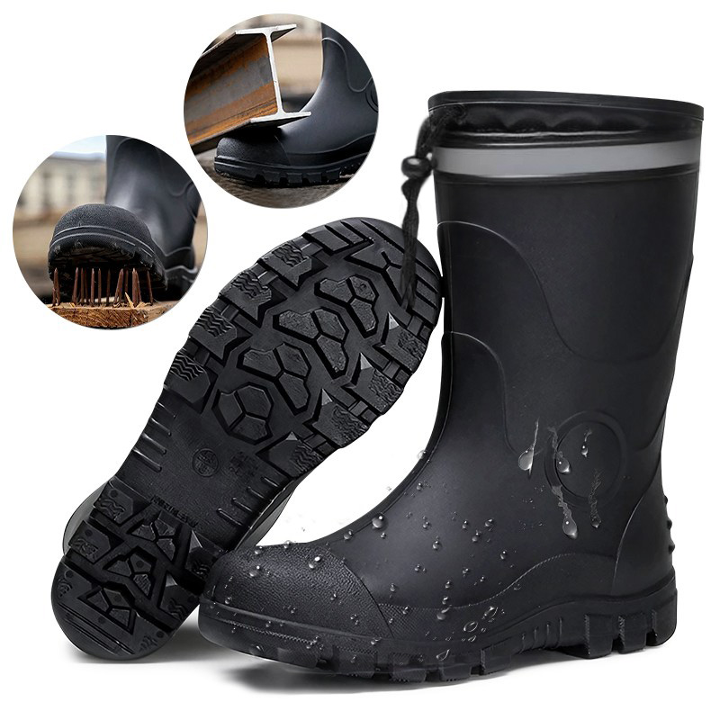 남성 요딩 안전장화 미끄럼방지 작업장화 건설현장장화 방수장화 반사 테이프 22,000원