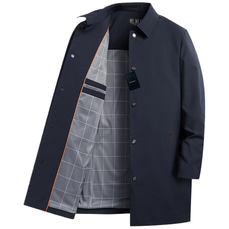 Zenaris 중년남자 트렌치 반코트 춘추 하프 정장자켓 아우터 카라넥 얇은 싱글 재킷 상의 59,500원