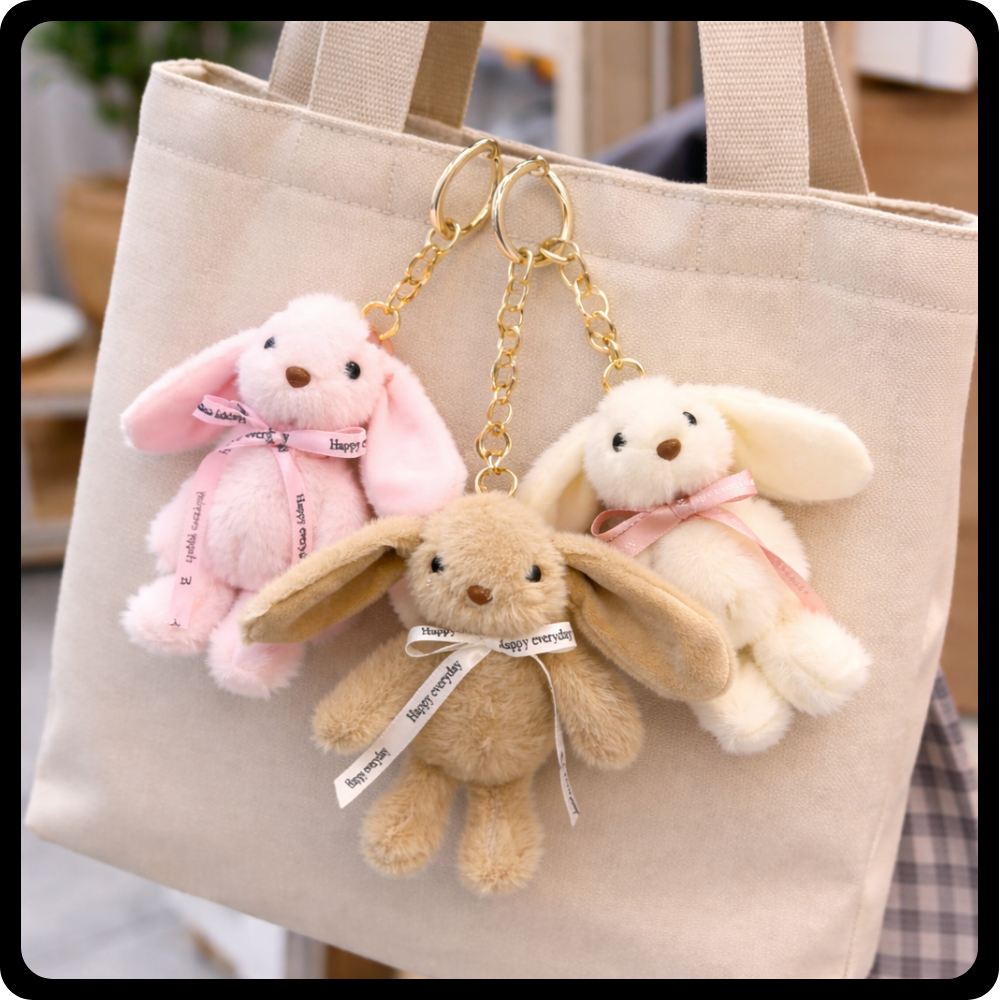 모아빛 인형 열쇠고리 토끼 키링, 핑크, 1개 8,700원