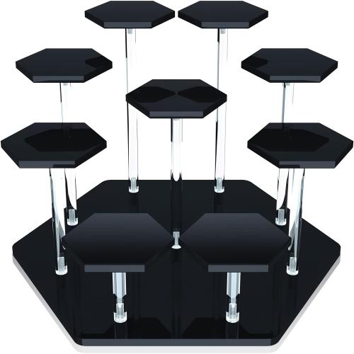 진열대 1개 아크릴 디스플레이 스탠드 9단 다기능 디스플레이 스탠드 액션 피규어 수집품 화장품 및 향수 디스플레이용 육각형 브래킷 클래식한 홈 데코레이션을 위한 완벽한 선택 26,800원