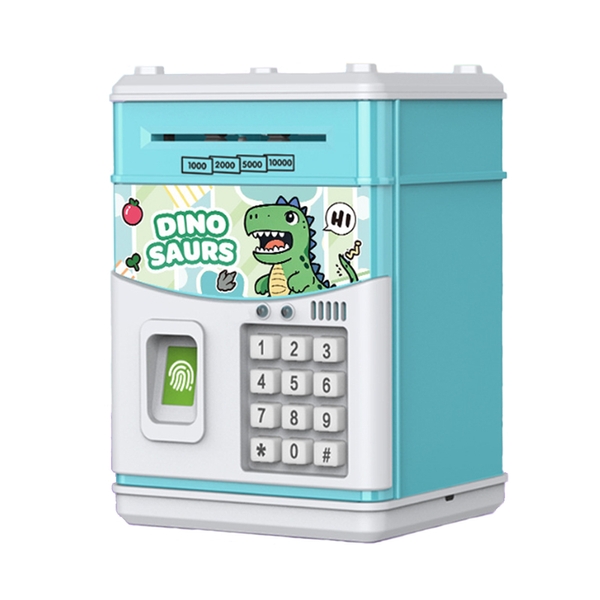 [5시건 당일출고] 지문인식 사운드 자동입출금 ATM 저금통 미니금고 비밀번호 금고, 블루 공룡 20,280원