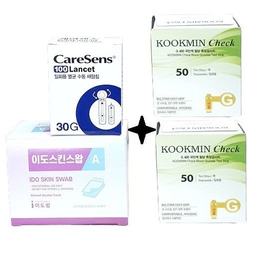녹십자 국민첵 혈당시험지 100매(25년04월)H+채혈침100개+알콜솜100매(건강하나 고객감사) 30,000원