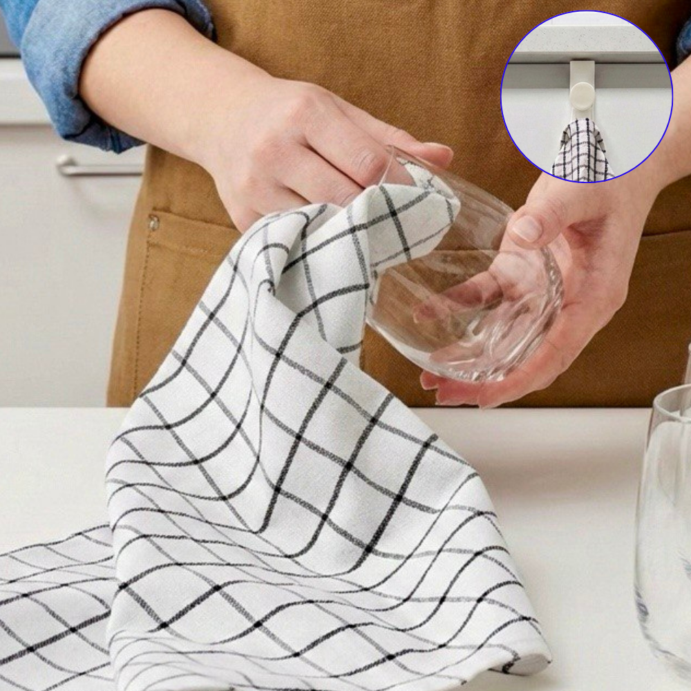 이케아 행주 키친크로스 4P+도어후크 테이블매트 가전덮개, 1개, 블랙패턴 11,900원