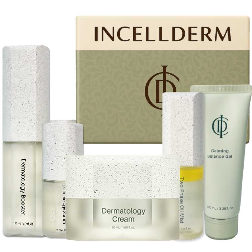 [정품 비표QR 인증] 최신제품 인셀덤 5종 더마톨로지 패키지 - 탄력크림 부스터 세럼 카밍젤 미스트 288,000원