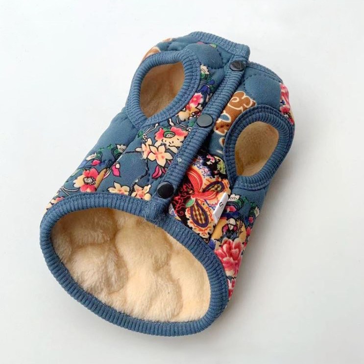 강아지 고양이 김장 조끼 패션 누빔 시골옷 큰 꽃무늬 빈티지 할매 옷 9,800원