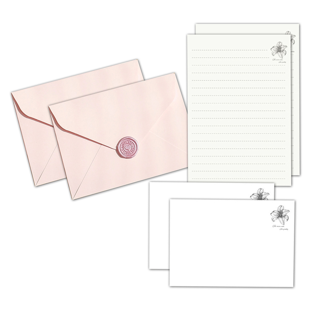 만들하비 고급 실링 스티커 편지지 카드 2p 세트 01 소형, 핑크 8,000원