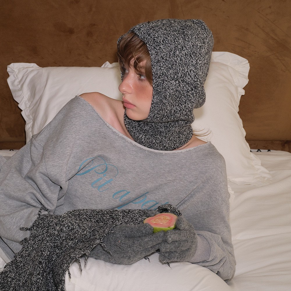 울 혼방 양모 멜로우 겨울 모자후드 넥워머 여성 발라클라바 28,900원