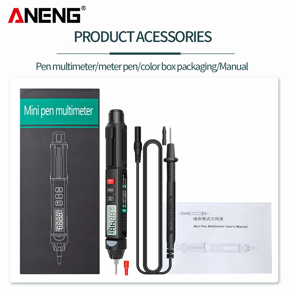 ANENG A3008/A3007 멀티미터 테스트 펜 자동 지능형 센서 6000 카운트 전기 AC/DC 전압 비접촉 테스터 연필 25,900원