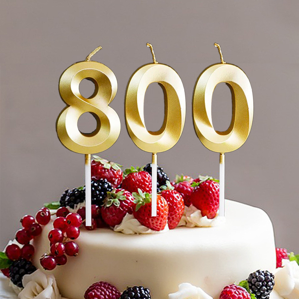 빅사이즈 생일초 케이크픽 특이한 메탈릭 골드 숫자초 13,900원