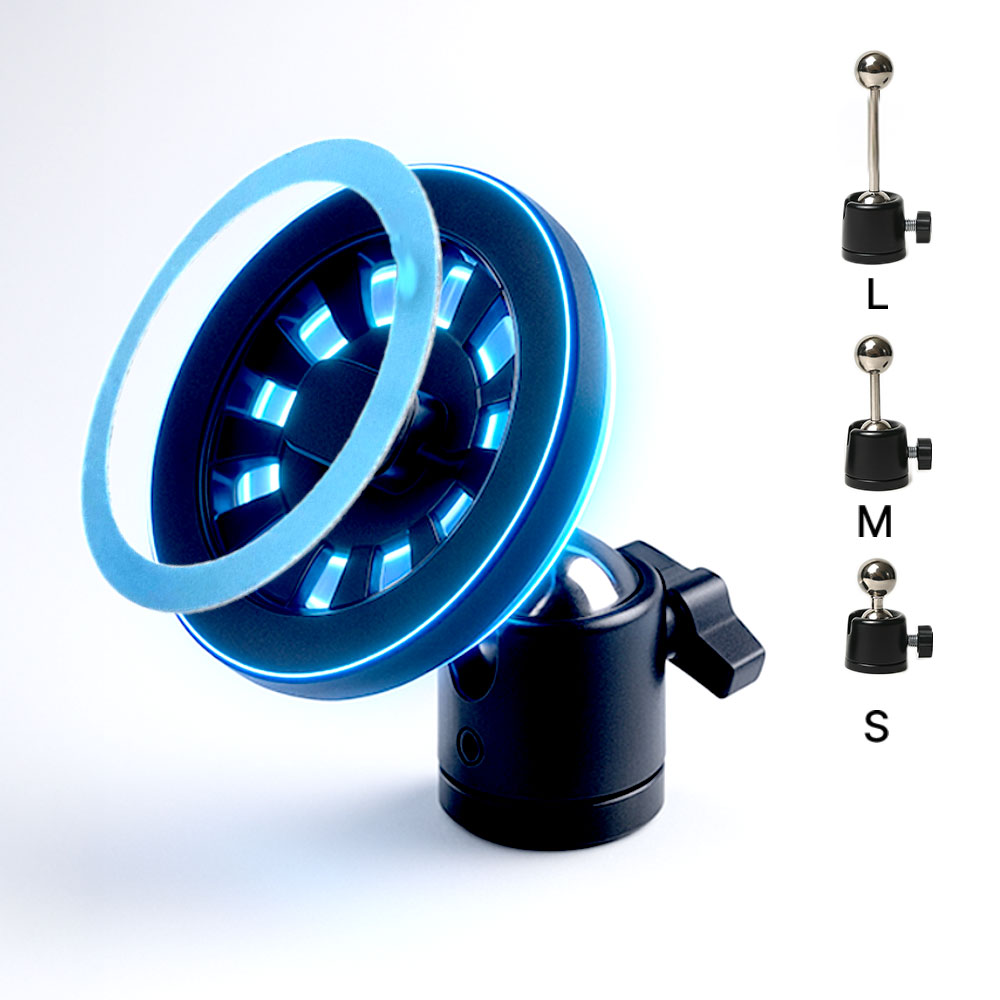 [링 포함]맥세이프 삼각대 마운트 촬영 거치대 아이폰 갤럭시 자석 1/4 나사 볼헤드 셀카봉 브이로그 카메라 스마트폰 거치 브라켓, M(미들)중형, 메탈블랙, 1개 8,900원