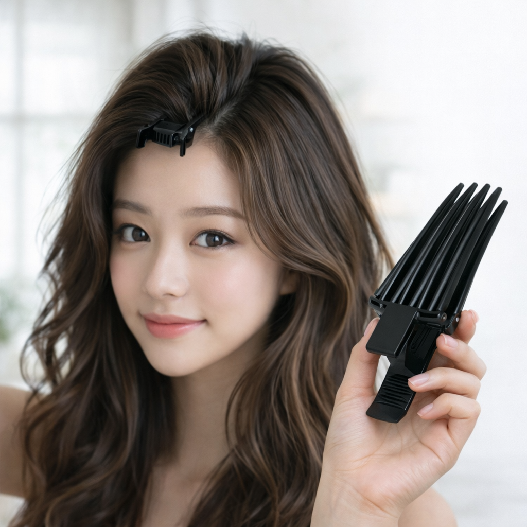 Riento 뿌리 볼륨업 앞머리 헤어 집게 핀 1+1, 1개, 3세대블랙 9,100원