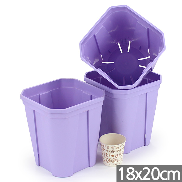 세인화분 국산 플라스틱 사각 슬릿 화분 3P - 중형 8,490원