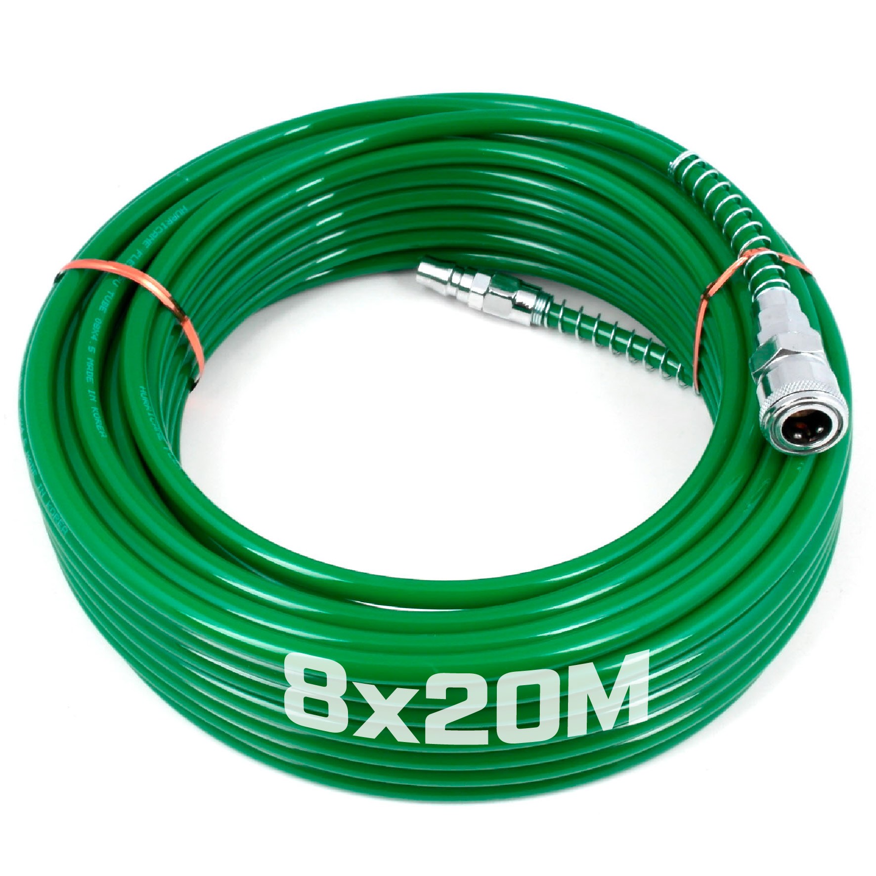 우레탄연질 에어호스 에어줄 타카호스 콤프레샤호스 에어호수 타카호스 주황 녹색, 1개 18,300원