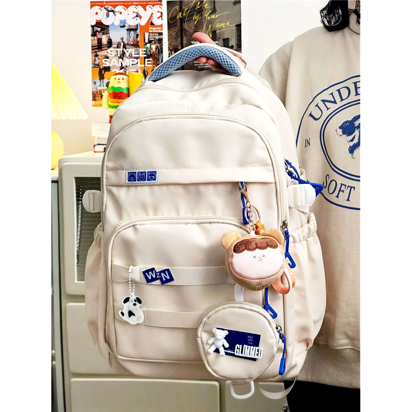 백팩  남녀공용  책가방 학생가방 여행백팩 방수원단 21,700원