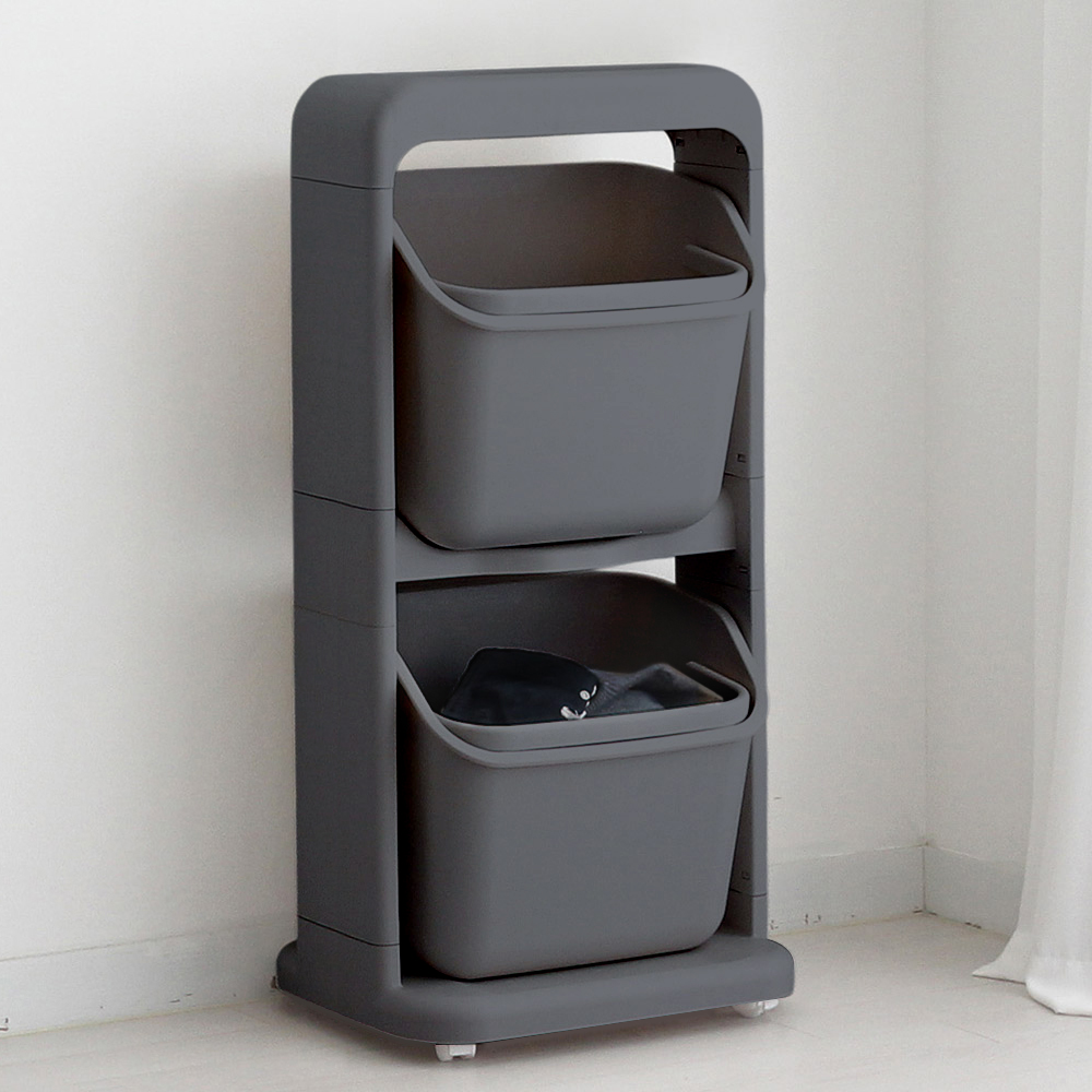 올리빙 도트 빨래바구니 2단 19,900원