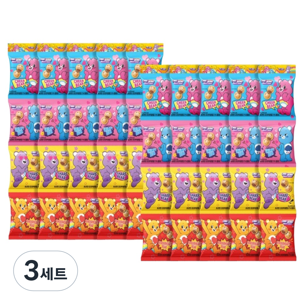 스낵스 케어베어 줄줄이 비스킷 4종 x 10p 세트, 600g, 3세트 51,000원