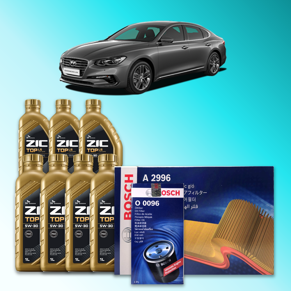 그랜저 (IG) 2.2 디젤 엔진오일세트 SK 지크 탑 LS 5W30 (ZIC TOP LS) 123,200원