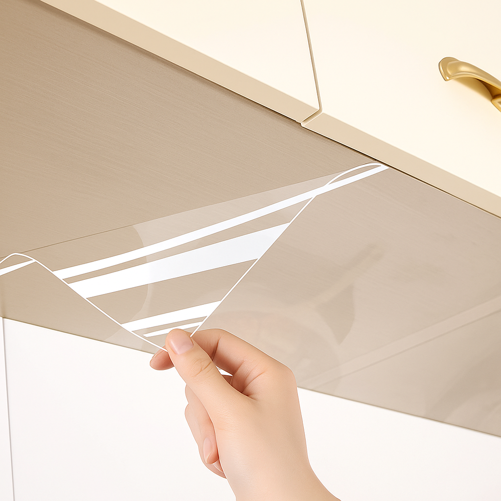주방 기름때 방지 싱크대 타일 투명 시트지 무점착 오염방지 필름 5m, 1개 3,000원