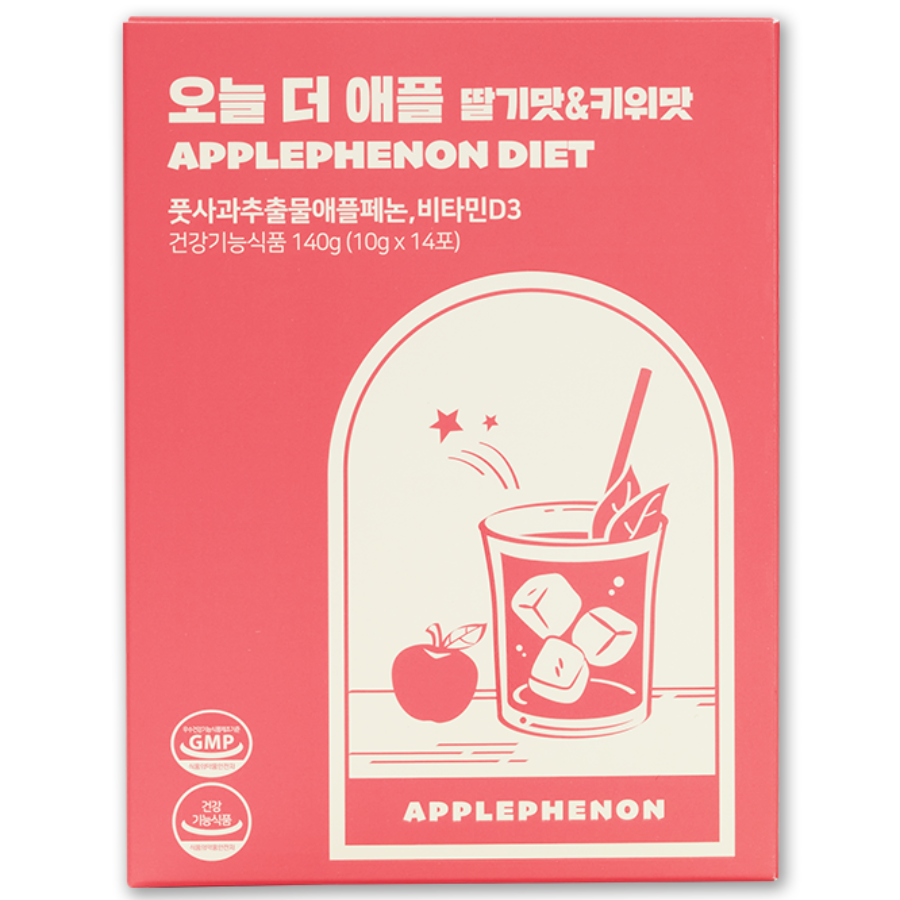 칼로비스 오늘 더 애플 딸기맛&키위맛 애플페논 체지방 뱃살관리 다이어트보조제, 140g, 1박스 41,900원