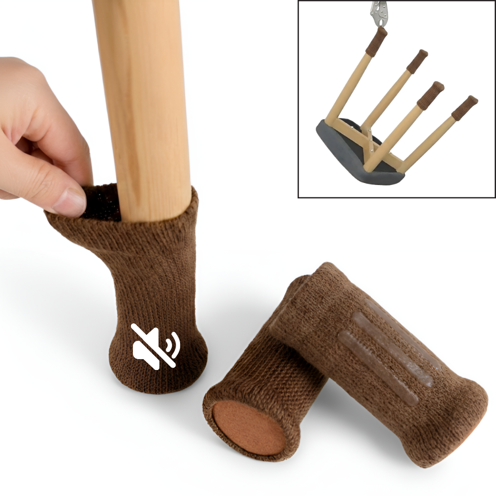 탄탄가드 안벗겨지는 의자 발커버 식탁 소음방지 다리 보호 캡 양말, 16개, 브라운 11,700원