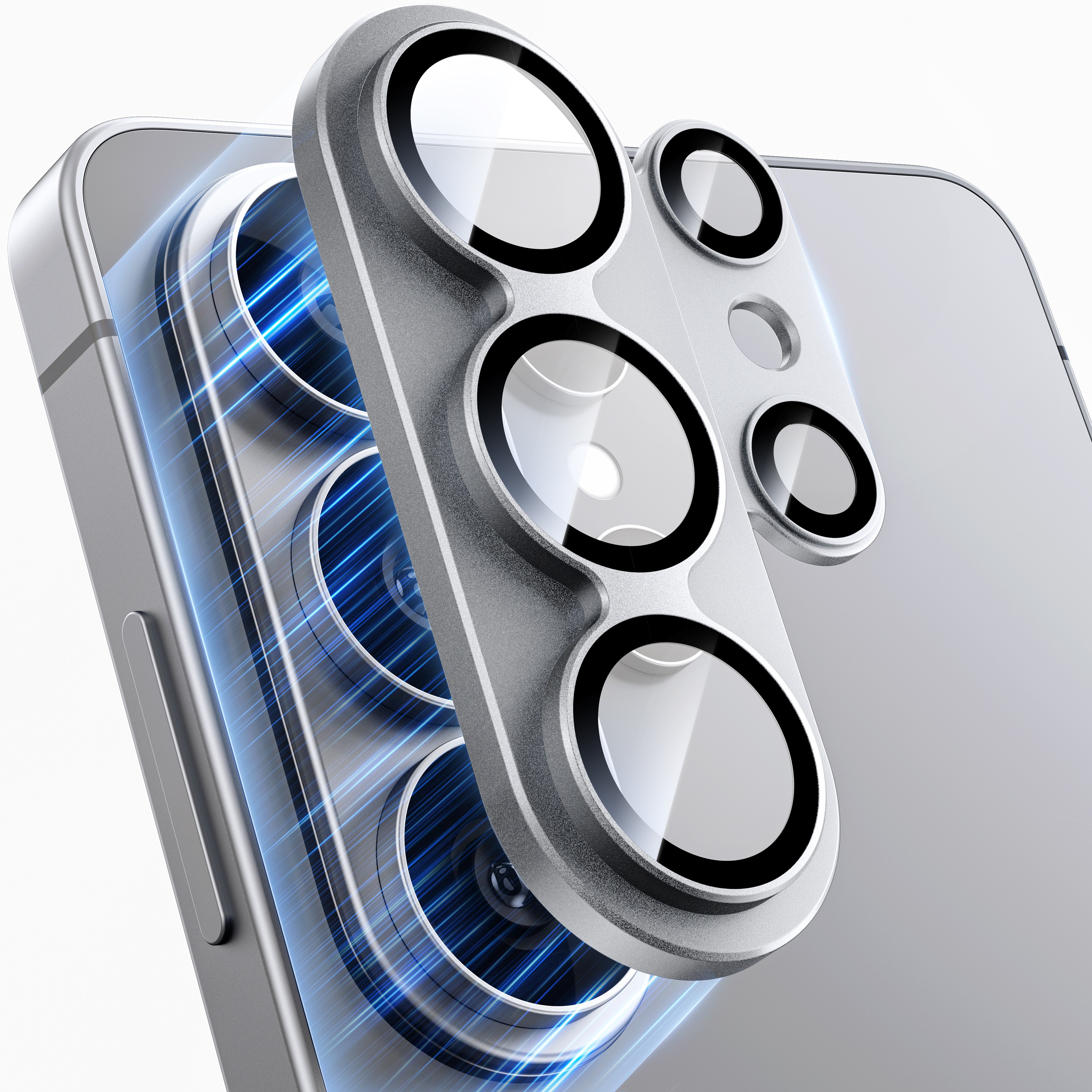 WSKEN 일체형 카메라 보호필름 AR 9H 강화유리 무광메탈커버 실버, 1개 21,900원