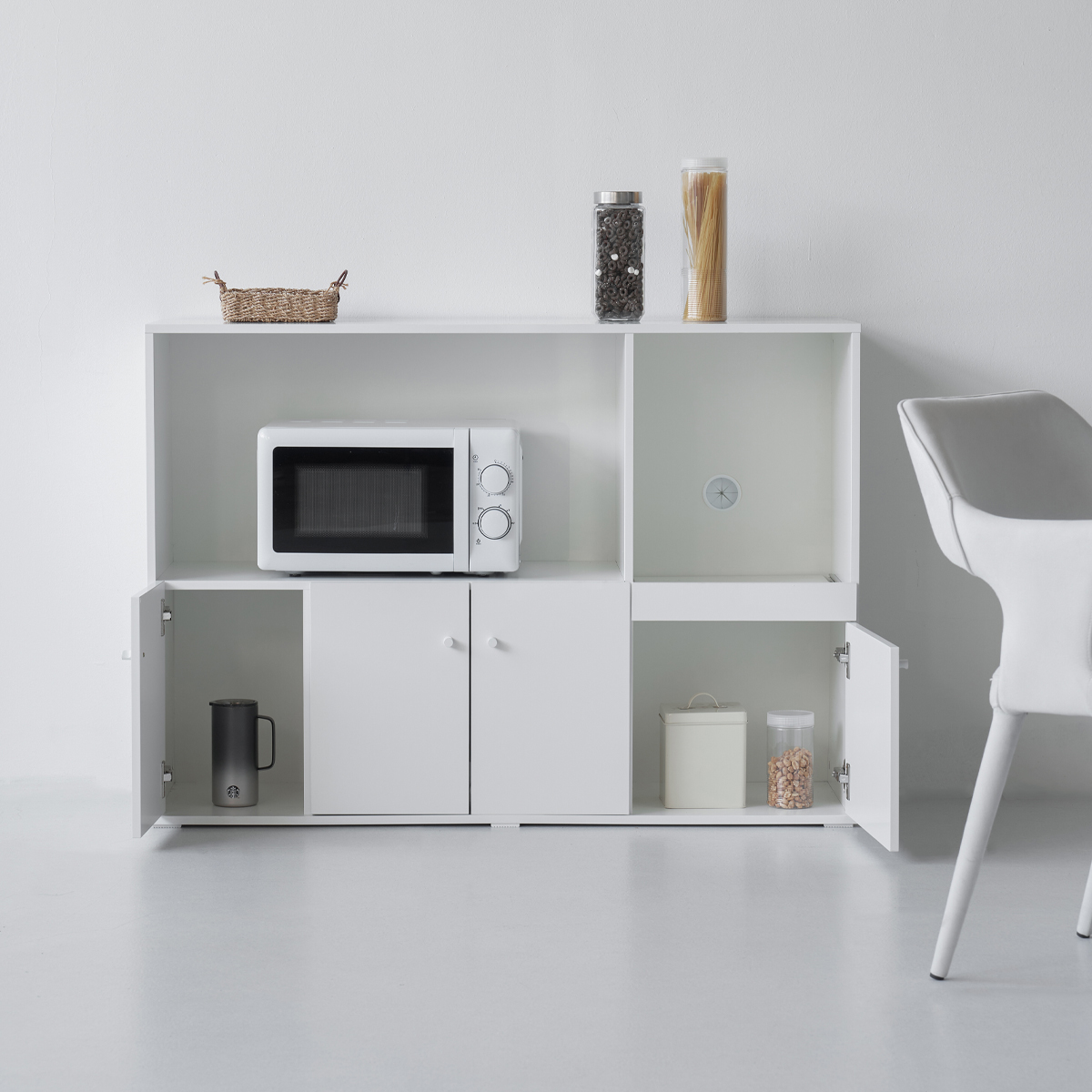 도모 오르딘 주방 렌지수납장 1200 방문설치, 화이트, 2단 109,000원