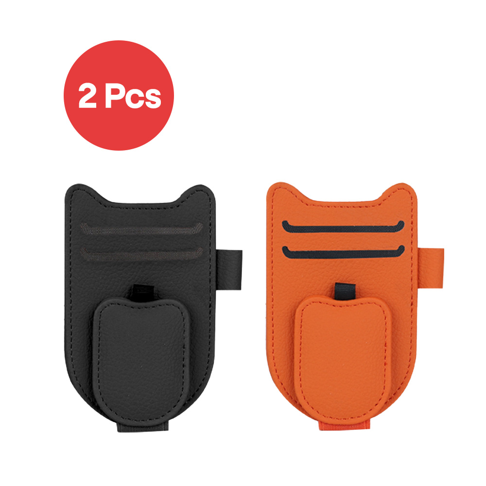 차량용 선글라스 안경 카드 보관 기스방지 차량용 안경 선바이저 거치대 클립, 1개, 블랙 + 오렌지 18,740원