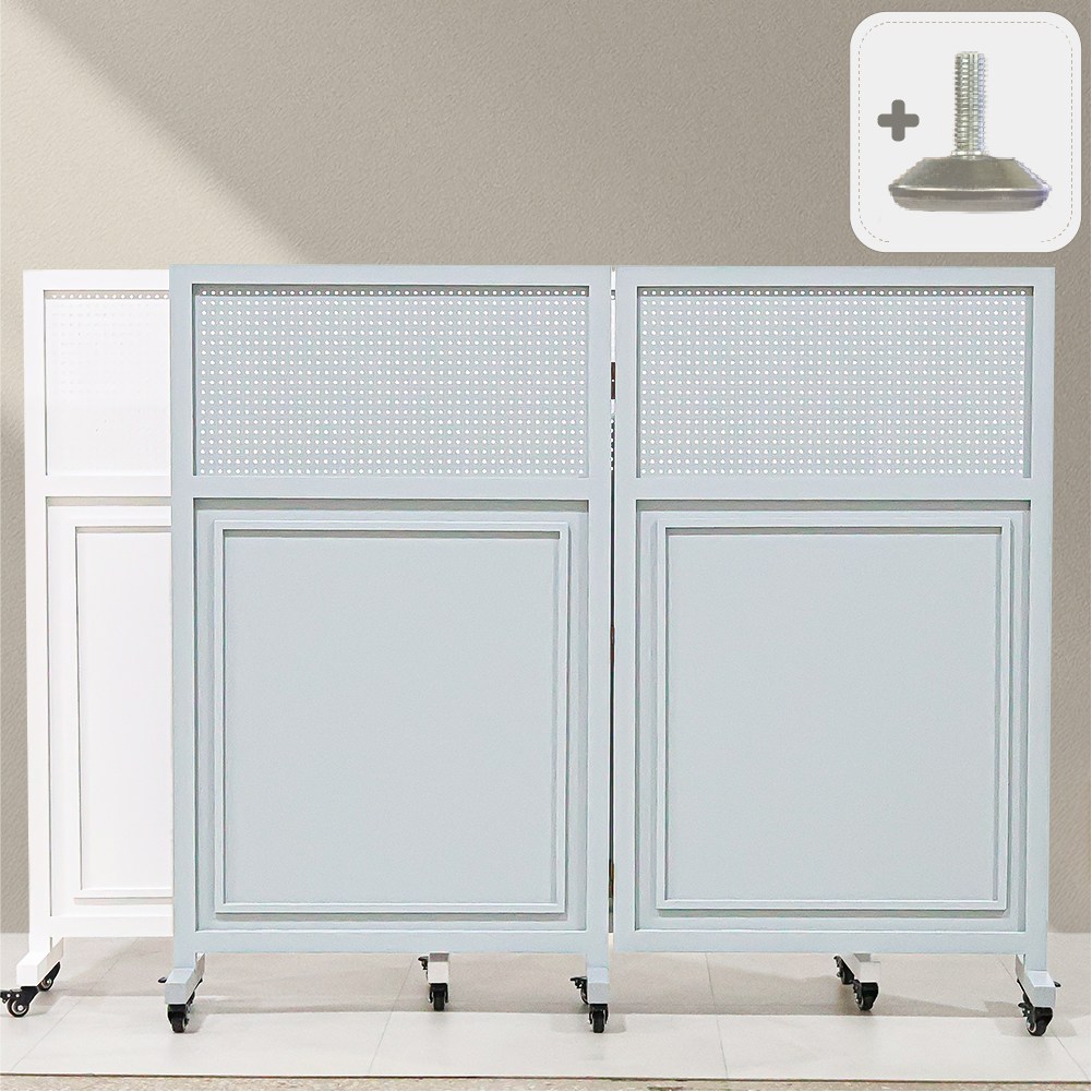 디모토 린도 이동형 2단 파티션 (1600)+레벨러 추가 높이조절 스텐드형, 스카이그레이 2단 800 800+레벨러 추가 228,400원