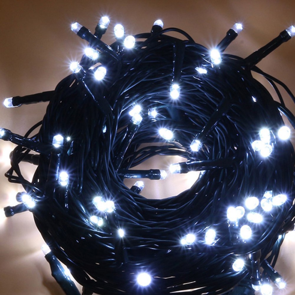 LED 방수 지니 전구 300구 30m + 전원잭 세트, 녹색+백색, 1개 39,400원